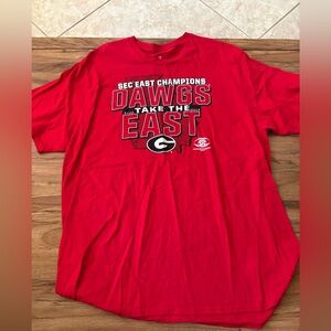 Fanatics Red Georgia Bulldogs "Dawgs Take The East" Short Sleeve Tee